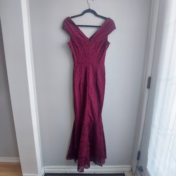 Miusol Women's Vintage Off Shoulder Floral Lace Evening Cocktail Dres - Picture 3 of 7